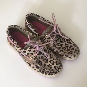 Leopard print Sperry Top Siders